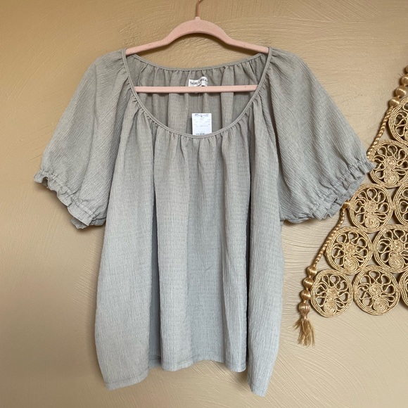Madewell Tops - Madewell Texture & Thread Peasant Top, Sage Green, Size 2X, NWT